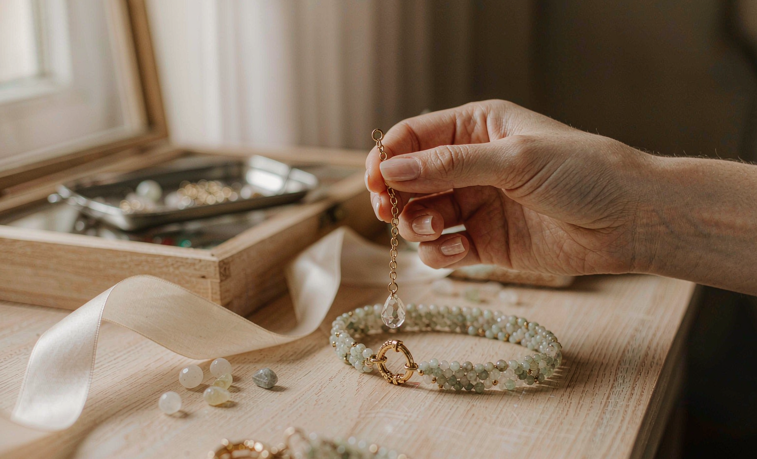 Hand-making a charm collar